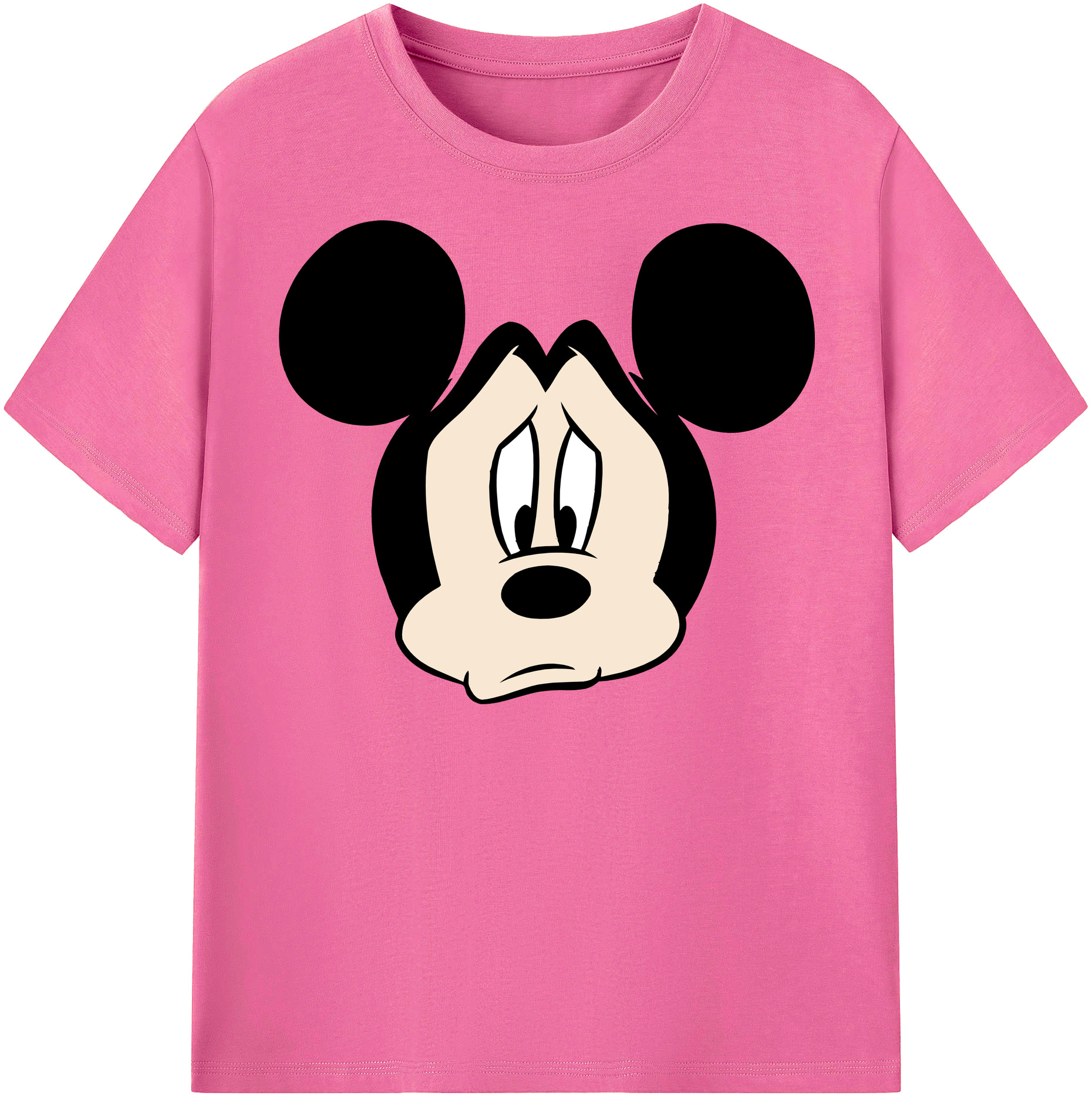 （画像用） ミッキーマウス Mickey Mouse レディースカジュアルプリントTシャツ（綿100％）